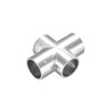 sourcing map Rail Cross Fitting 4-Way Zinc Alloy Pipe Connector