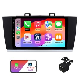 2+32G Android 12 Double Din Car Stereo for Subaru Outback Legacy 2015-2018 with 9 Inch Touchscreen Radio Built-in Wireless Carplay/Android Auto/GPS/Bluetooth/FM/AUX-in/SWC/Backup Camera