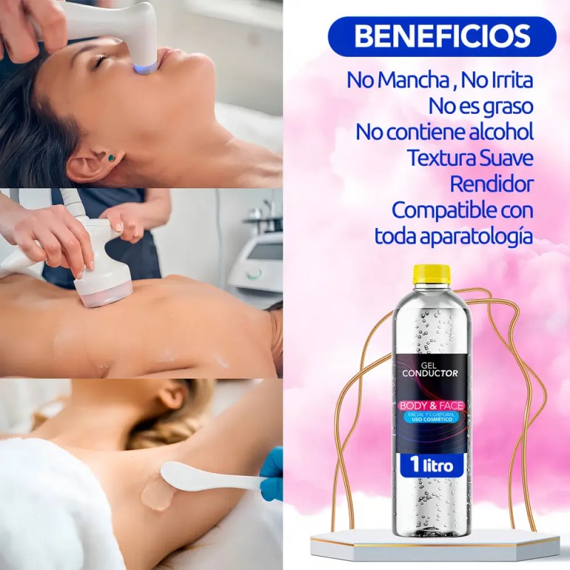 Gel Conductor Body&face P/ Aparatologia 1 Lt Cavitación