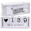 MIJOMA Yearly Countdown Calendar Wooden Cube - Permanent Yearly Table