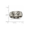 Solid Titanium Swirl Design 8mm Men's Wedding Brushed Matte Finish