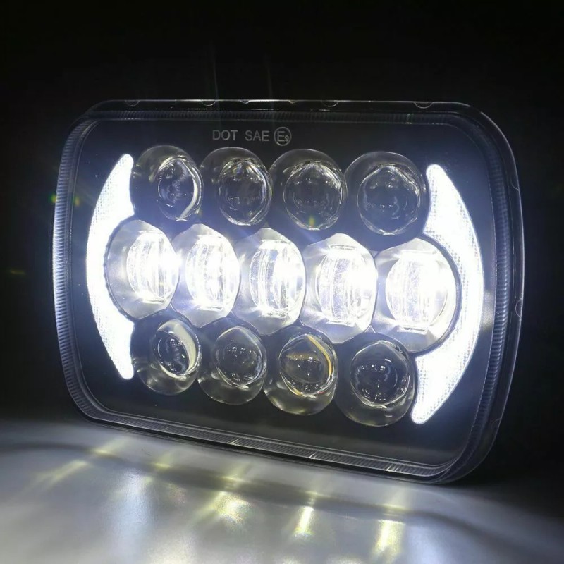 autobots Pair 7X6" 5x7" LED Headlights Hi/Lo DRL For Chevy