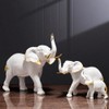 NORHOR Elephant Sculpture, Hand-Painted Resin Collectable Figures for Home Decoration