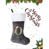 infleesh 20 Inches Monogrammed Christmas Stockings with Letters,Super Soft Christmas