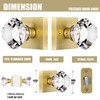 HIEMEY Glass Crystal Door Knobs Interior, Gold Door knobs Passage