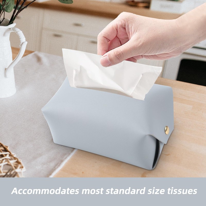 MFCGHXR 2Pcs Tissue Box Cover, Decorative Holder Organizer, Rectangle Modern