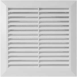 ECOPRO VENT White 6" Inch Ventilation Grille - Inside/Outside use - (Flange 5.9"Ø/Cover 8"x8") - Air Vent Louver - Exhaust Hood - Available 3 Sizes / 4 Colors.