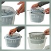 kela Salatschleuder Mailin PP-Kunststoff grau 17,5cm 24,5cmØ 4,4l, 24,5x24,5x17,5 cm