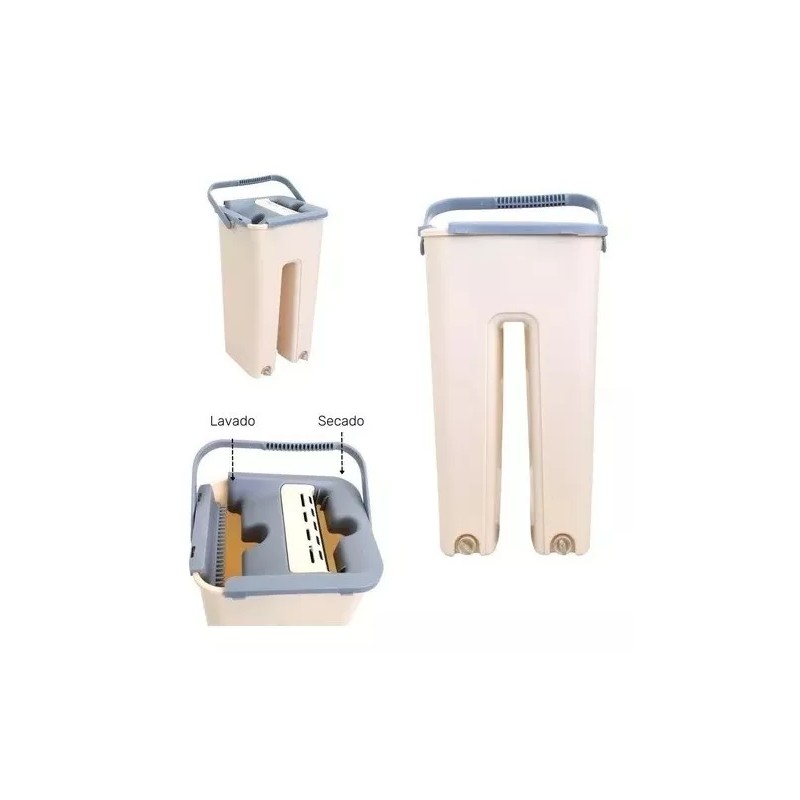 Total Supplier Cubeta Y Trapeador Microfibra Mop Autoexprimible