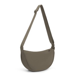 TIAASTAP Women's Half Moon Crossbody Shoulder Bag, Hobo Casual Crossbody Bag, Plain Portable Crescent Moon Bag, Shoulder Bag with Adjustable Shoulder Strap, A-Green