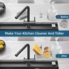 TamBee Kitchen Sink Caddy Organiser Sponge Holder for Sink Tidy