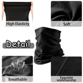 Winter Breathable Neck Gaiter, 2 Pack Windproof Fleece Face Mask Cover Scarf for Men&Women, Cold Weather Sports Winter Neck Warm