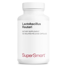 Supersmart - Lactobacillus Reuteri 5 Billion CFU per Day - Probiotic Supplement | Non-GMO & Gluten Free - 120 DR Capsules