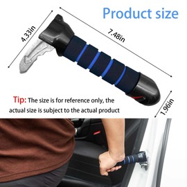 VIDSTW Car Door Handle for Elderly Exit Aid Car Handle Grab Handles for Seniors Car Exit Aid Tool Multifunctional Handle Entry Aid Car for Seniors Disabled (Blue)