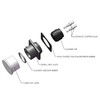 2 Pin Socket Square Flange Screw Mounting Power Connector Electric