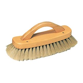 Redecker Shoe Shine Brush with Bow Handle, Light Horsehair
