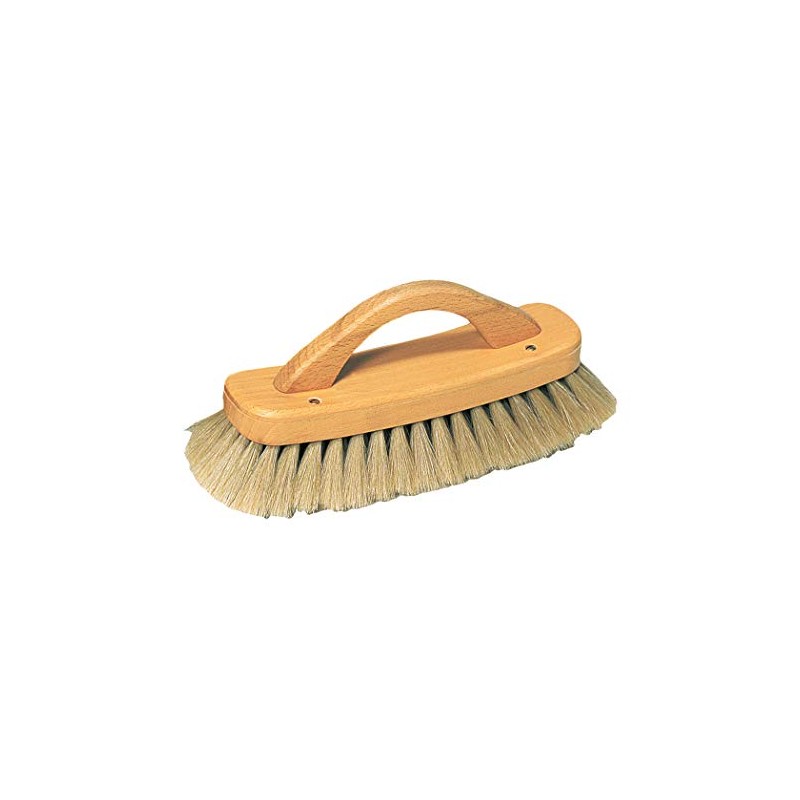 Redecker Shoe Shine Brush with Bow Handle, Light Horsehair