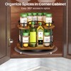 Spice Rack Organization for Cabinet - Height Adjustable Rotating Lazy