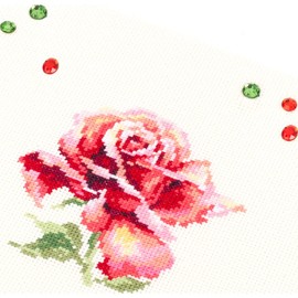 Magic Needle 150-001 ZW Beautiful Rose Counted Cross Stitch Kit Zweigart Edition Cotton Multi-Colour 11 x 11 cm
