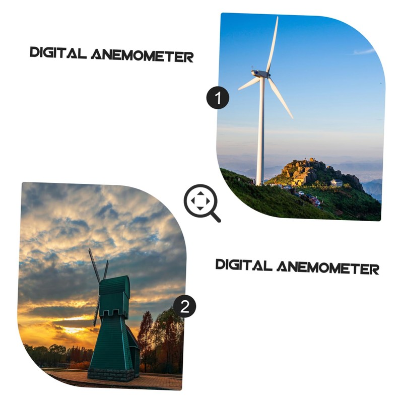 NOLITOY 1 PC Handheld Digital Anemometer for Wind Measurement Flow