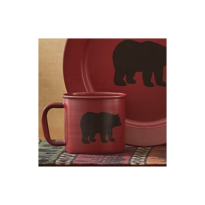Park Designs Linville Enamel Bear 4 Piece Mug Set 16