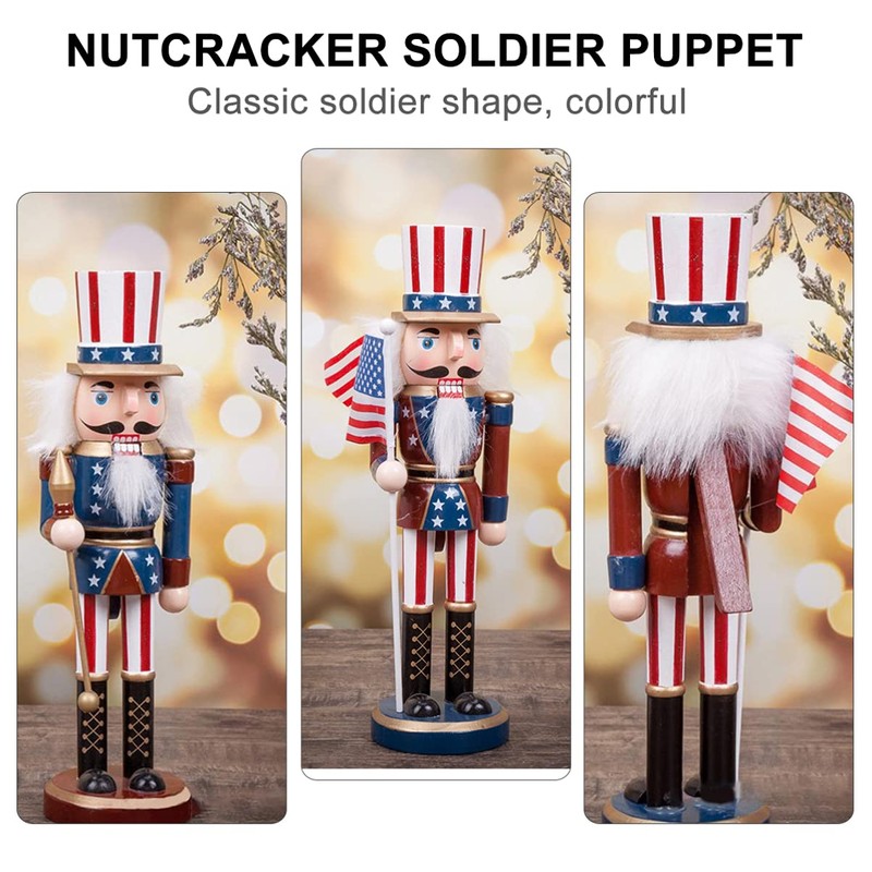 IMIKEYA Christmas Nutcrackers Figures: Wooden Nutcracker Christmas Nutcracker Ornament Nutcracker