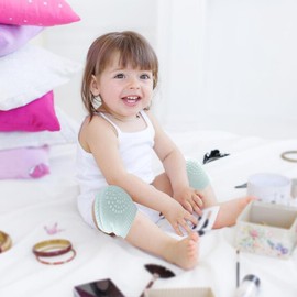 Little World Baby knee Pads for Crawling - 5 Pack Anti Slip Unisex Baby Knee Protectors - Toddler Knee Pads Gift Idea for Baby(Pink,Blue,Dark grey,Grey,Black)