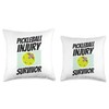Pickleball Band-Aid Pickleball Injury Survivor Throw Pillow