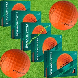 Maxfli 2025 StraightFli Golf Balls - Matte Orange - 12/24/36/48/60 - MATTE  ORANGE, PACK OF 48 BALLS