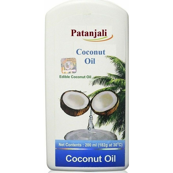 Patanjali Coconut Oil -200ml Bottle -100% Pure  Double Filtered- US Seller