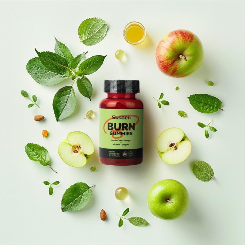 BURN-Gummies -Dietary Supplement - Apple Cider Vinegar and Lactobacillus -
