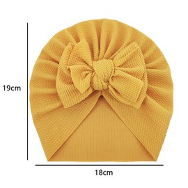 XYX - Gorro de algodón transpirable para bebés y niñas, turbante con nudo suave, para recién nacidos, Multicolor, Medium