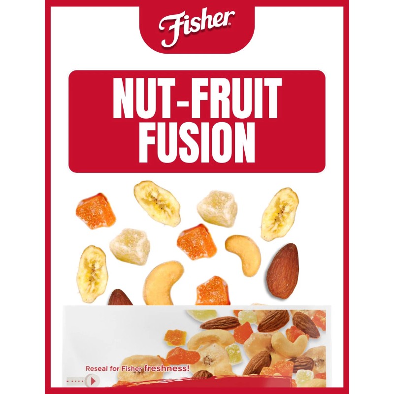 Fisher Tropical Trail Mix 3.5 oz Pack of 6 Resealable