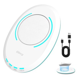 Giecy Ultra Slim Mouse Mover, Mouse Jiggler with Adjustable Interval Timer, Undetectable & Breathing Light, Simulates Realistic Mouse Movement for Keeping Computer Laptop Active（White）