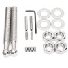 Universal Push Button Billet Hood Pins Lock Clip Kit Aluminum