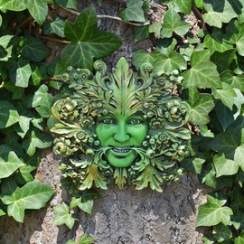 Fiesta Studios Green Mistress Green Woman, Greenman Decorative Garden Wall Plaque. 12cm
