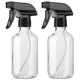 Arkeiliy 2-Pack Leakproof Spray Bottles (300ml/10oz) - Adjustable Nozzle for Fine Mist & Jet Stream | Premium Refillable Plastic Bottles for Hair Styling, Plant Misting, Cleaning Solutions (Clear)