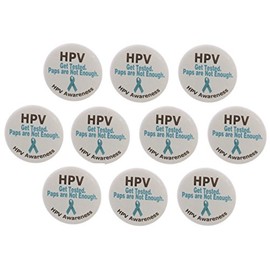 (Quantity 5) HPV - Get Tested - Paps are Not Enough - HPV Awareness 2.25" Bottle Openers w/Keyrings
