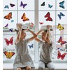 Iconikal 100-Count Static Cling Vinyl Window Decorations, Butterflies (5 Sheets