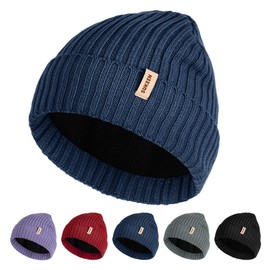 Sukeen Beanie Hat Men Women Thermal Winter Hats for Men Unisex Waterproof Hat Stretchy Skull Cap Polar Fleece Lining for Winter Outdoor Activities Running Shopping Skiing Climbing Traveling Cycling