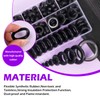 Swpeet 140Pcs Black Rubber Grommet Assortment Kit, 8 Sizes Eyelet