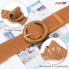 SUOSDEY Wide Braided Belt for Women, Rattan Waist Belt for