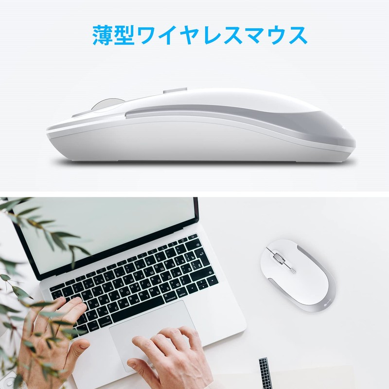 iClever GMN41S Wireless Mouse, Thin, Silent, 2.4 G, Lightweight, 3