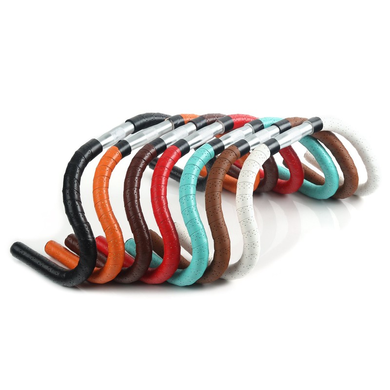 KINGOU Handlebar Tape Luxury PU Leather Bar Tape Fixed Gear/Road