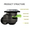 Leveling Casters Heavy Duty, 4-Pack with Tool-Free Ratchet, 2200 Lbs