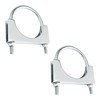 AUXBC 3-1/2" U-Bolt Exhaust Clamps, Heavy Duty Saddle Style Muffler