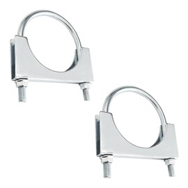 AUXBC 3-1/2" U-Bolt Exhaust Clamps, Heavy Duty Saddle Style Muffler Clamp for Automotive, RV, UTV, Tractor and Motorcycle Exhaust System, 2PCS