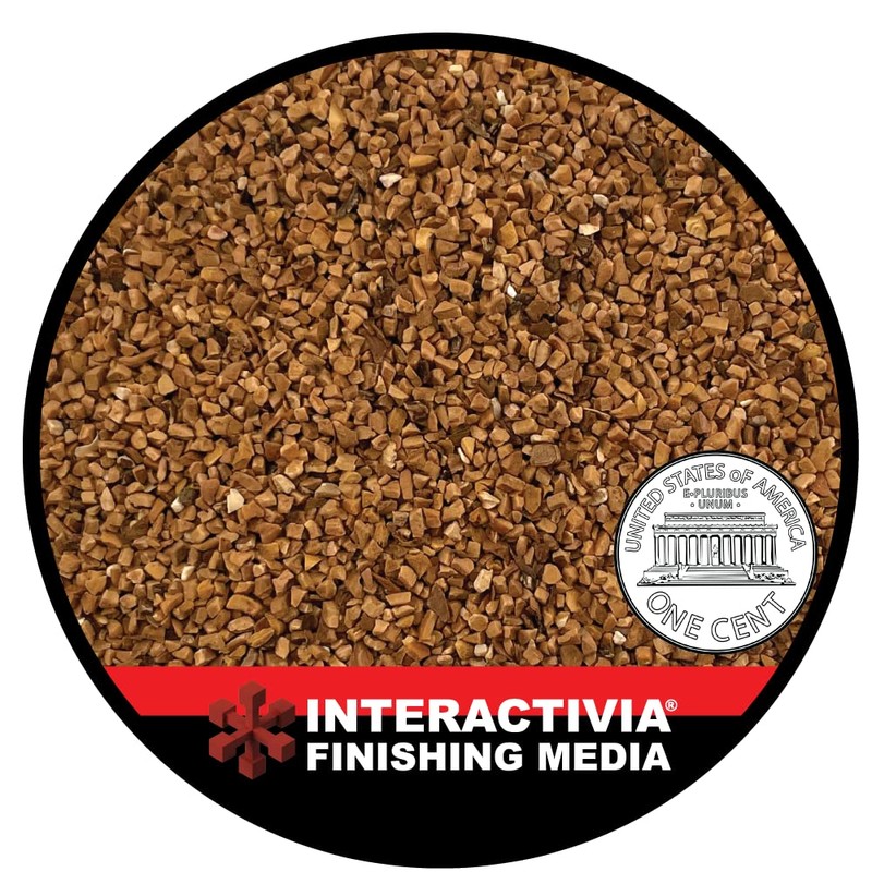 Interactivia Finishing Media Walnut Shell Media, 8 lbs or 3.6