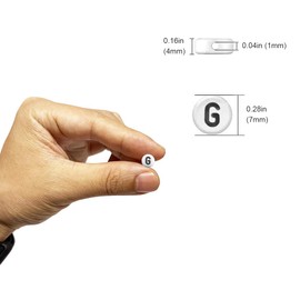 500PCS 4x7mm Acrylic Letter Beads G for Friendship Bracelets Jewelry Making, White Round Flat Acrylic with Black Alphabet Beads for DIY Crafts Bracelets Necklaces Key Chains Phone Lanyard