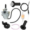 Thomletha Carburetor Handle Grip Bar and Throttle Cable Replacement for